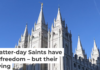 Leaders of the Church of Jesus Christ of Latter-day Saints have called for a fast on July 5, 2026, to give thanks for religious liberty. AP Photo/Rick Bowmer